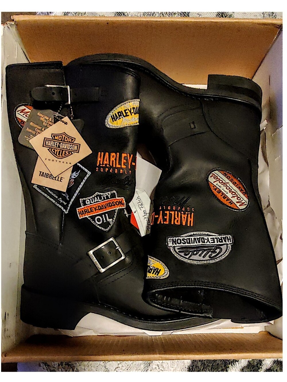 Harley-Davidson Brooklyn Patch Women's Leather Boots Sz 9 SOLD OUT EVERYWHERE! - Picture 6 of 14